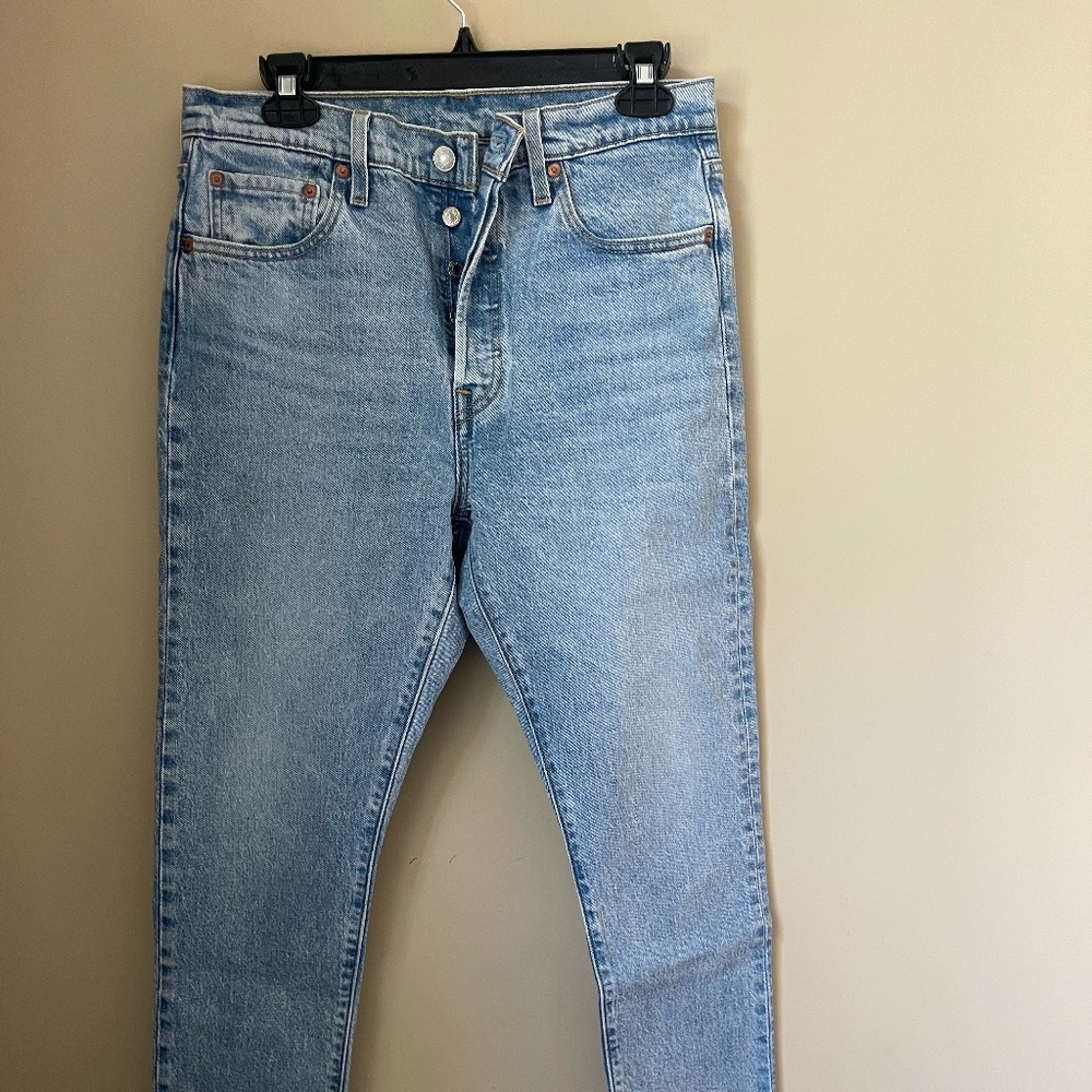 Levi's 501 skinny jeans in light blue